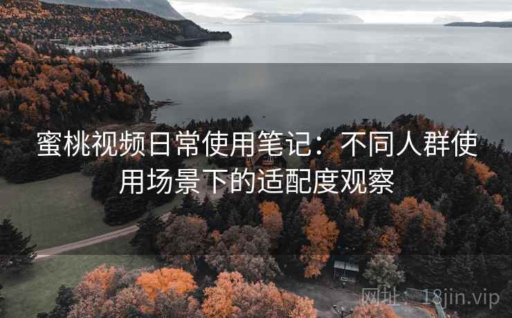 蜜桃视频日常使用笔记：不同人群使用场景下的适配度观察
