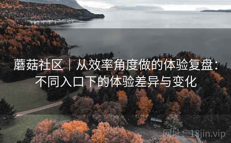 蘑菇社区｜从效率角度做的体验复盘：不同入口下的体验差异与变化