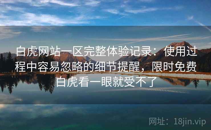 白虎网站一区完整体验记录：使用过程中容易忽略的细节提醒，限时免费白虎看一眼就受不了