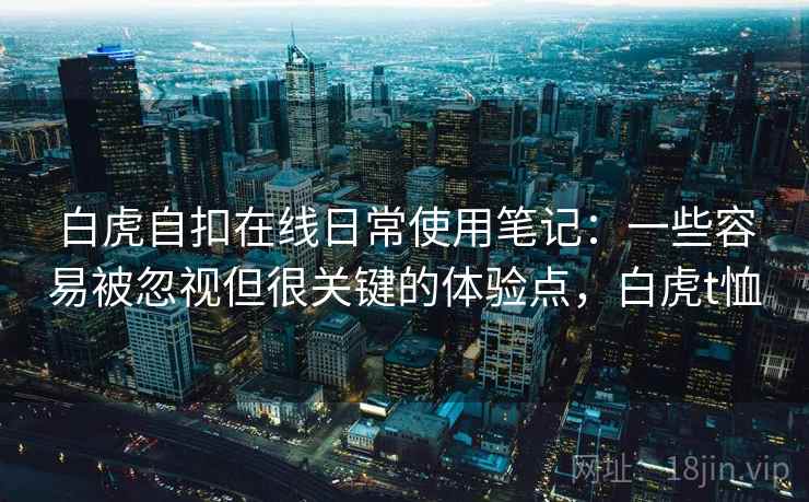 白虎自扣在线日常使用笔记：一些容易被忽视但很关键的体验点，白虎t恤