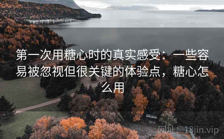 第一次用糖心时的真实感受：一些容易被忽视但很关键的体验点，糖心怎么用