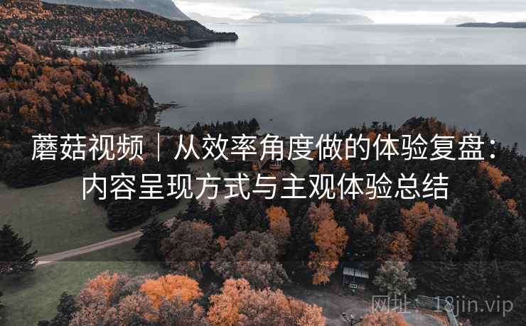 蘑菇视频｜从效率角度做的体验复盘：内容呈现方式与主观体验总结