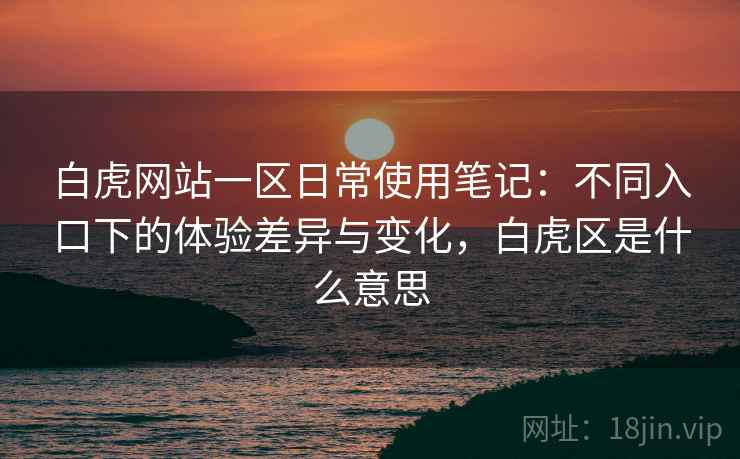 白虎网站一区日常使用笔记:不同入口下的体验差异与变化,白虎区是什么意思 白虎网站一区日常使用笔记:不同入口下的体验差异与变化,白虎区是什么意思