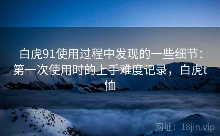 白虎91使用过程中发现的一些细节：第一次使用时的上手难度记录，白虎t恤